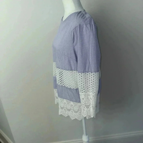 FRENCH CONNECTION Kyra Cotton Lace Crochet Tunic size 4 (xs) - Picture 7 of 8